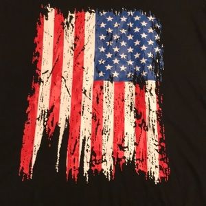 Beautiful blouse with eye catching USA flag